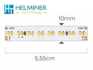 CCT LED STREIFEN 24V DUALWEISS 26W/M WARMWEISS + KALTWEISS ,
12680 Auswahl 2500k - 6500k cct