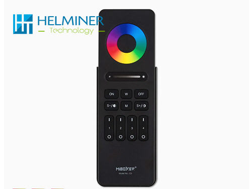  2,4G 4-Zonen RGBCCT-RGBW-RGB LED Funk-Fernbedienung schwarz,  MIBOXER C5 4 Zone RGB+CCT 