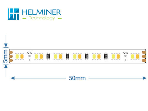  5mm Narrow PCB 280 LED /m  CCT LED Strip light for aluminum profile    