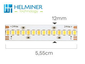   252 led /m   CCT LED STREIFEN 24V DUALWEISS 22W/M WARMWEISS + KALTWEISS    