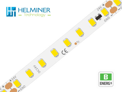 High light efficacy LED Strip : ErP B class 8mm 128 leds/m 9.6w 24v DC . IC drive
current .
LED Lichtsysteme für Spanndecken