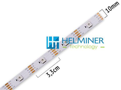  Pixel-Streifen,  LED-BAND DIGITAL WS2815 - 30 RGB-LEDS/M - IP20 - 12V 