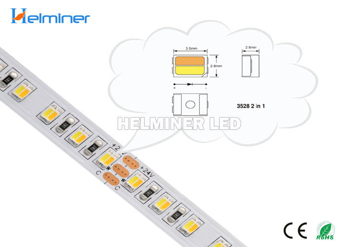   white color Adjustable 120LEDs/M 3528 cct Led Strip  