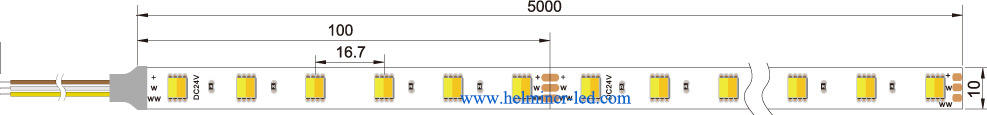  LED Strip CCT adjustable,Dynamic Tunable White LED Strip Lights