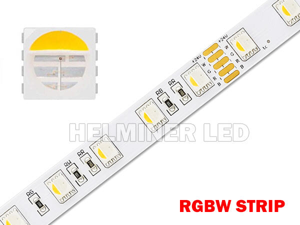 LED Streifen RGBW 4in1 24V DC , PREMIUM RGBW LED Streifen 4 in 1 5m 5050 IP20