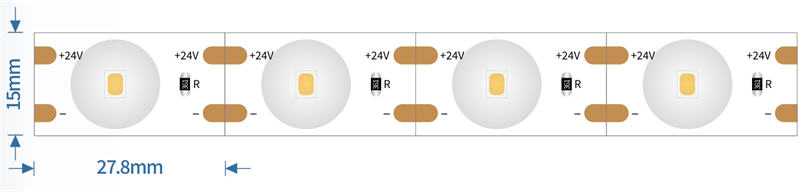  optical led strip, led strip with diffuse lens, lens led strip 